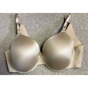 Soma Vanishing Back Full Coverage Bra 34D Underwire Satin Slimming Padded Cup